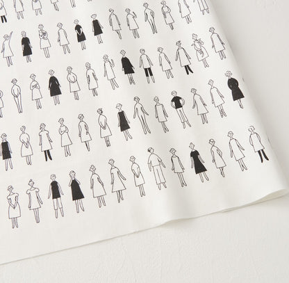 100 LADIES WITH GENTS embroidery fabric