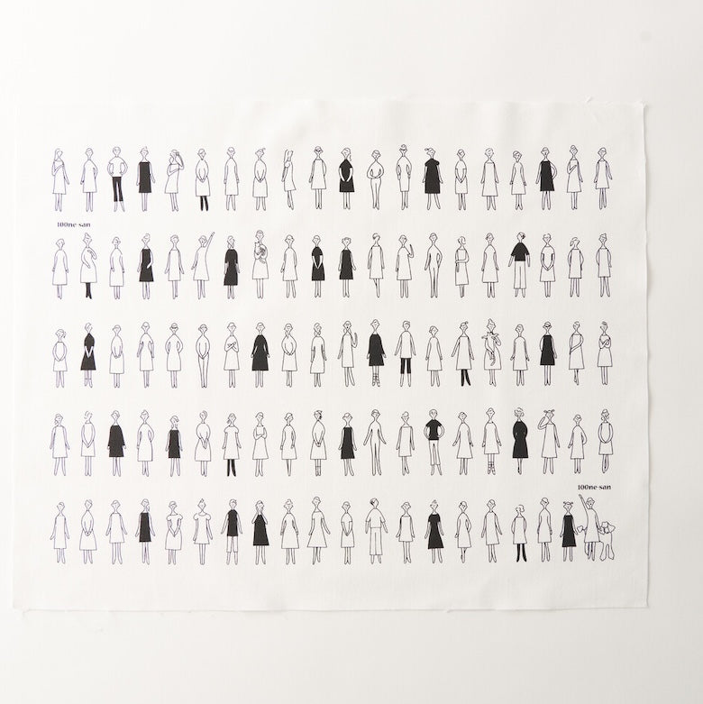 100 LADIES WITH GENTS embroidery fabric