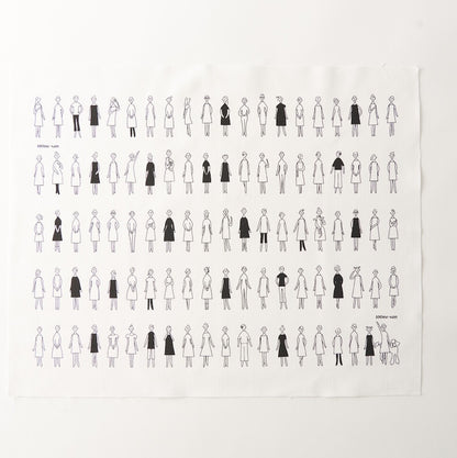 100 LADIES WITH GENTS embroidery fabric