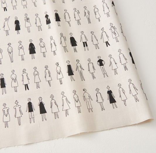 100 LADIES WITH GENTS embroidery fabric