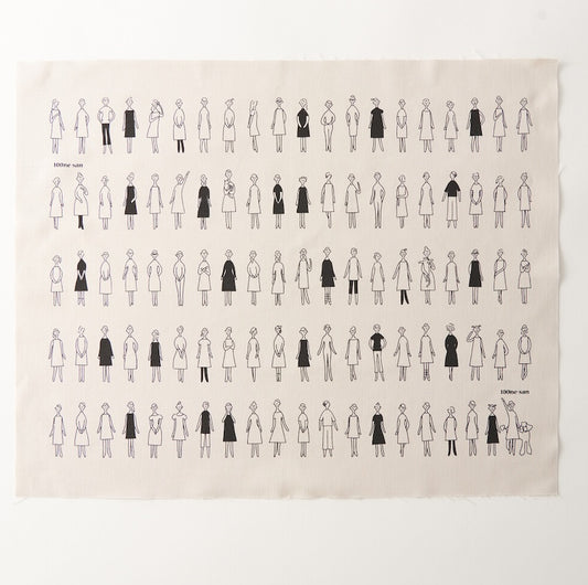 100 LADIES WITH GENTS embroidery fabric