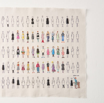 100 LADIES WITH GENTS embroidery fabric