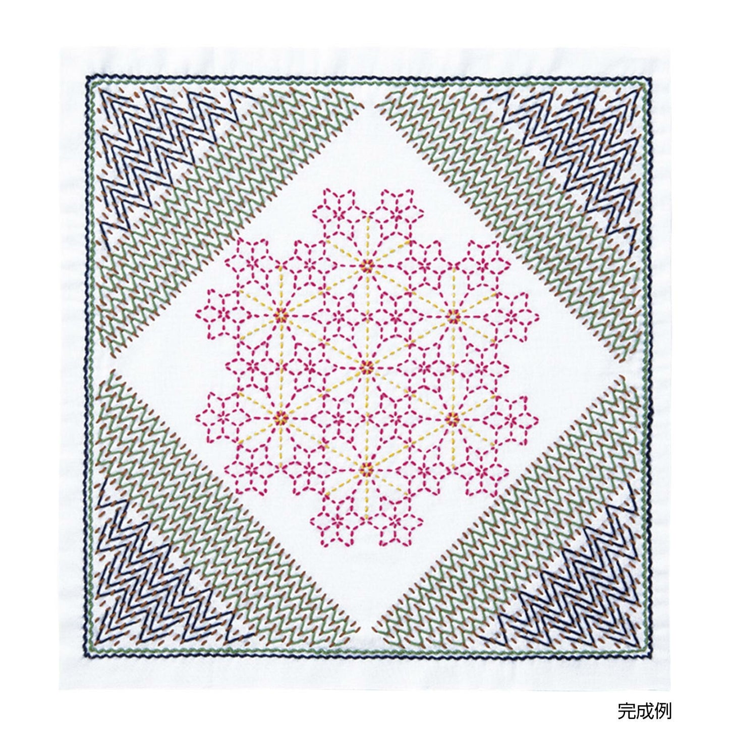 刺し子の花ふきんキット