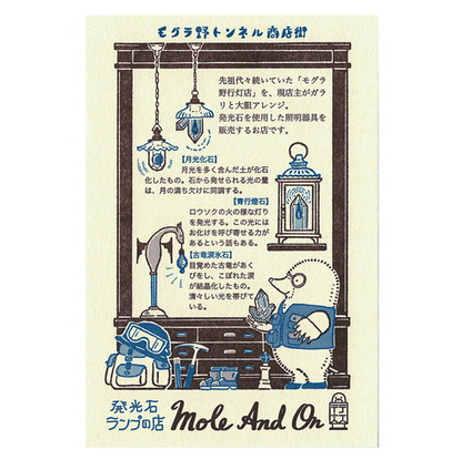 架空商店街 活版印刷 ハガキ