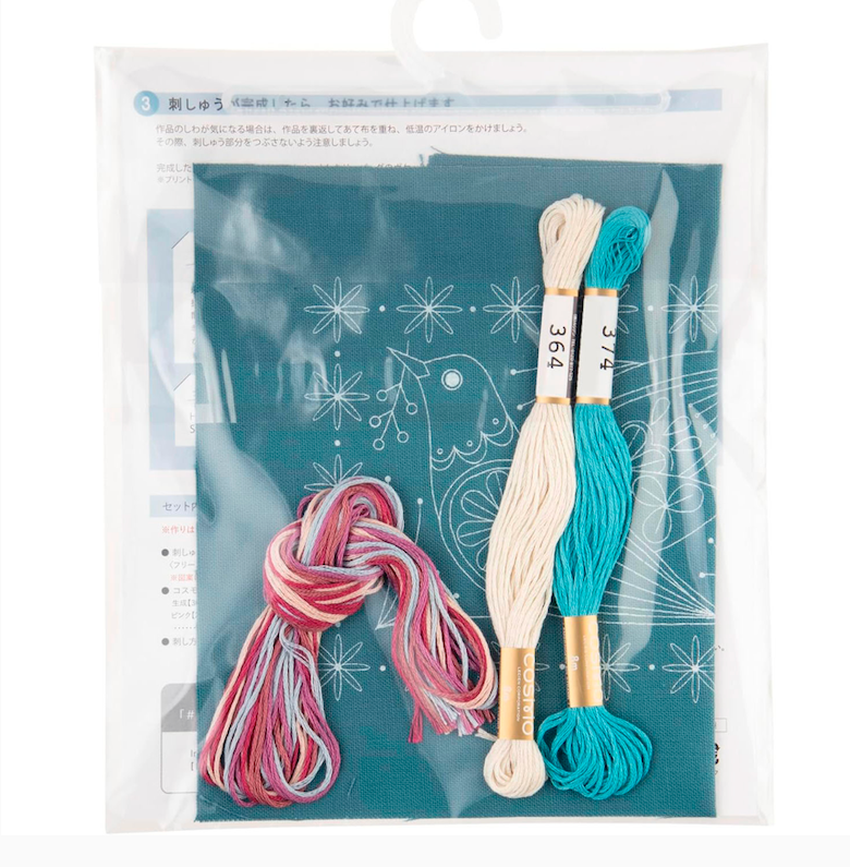 COSMO Swallow and Plant Series Embroidery Kit