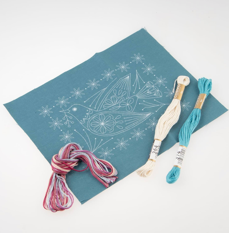 COSMO Swallow and Plant Series Embroidery Kit