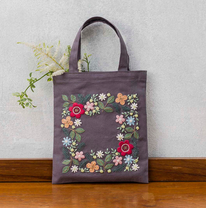 COSMO "Midnight Forest Party" mini tote embroidery kit