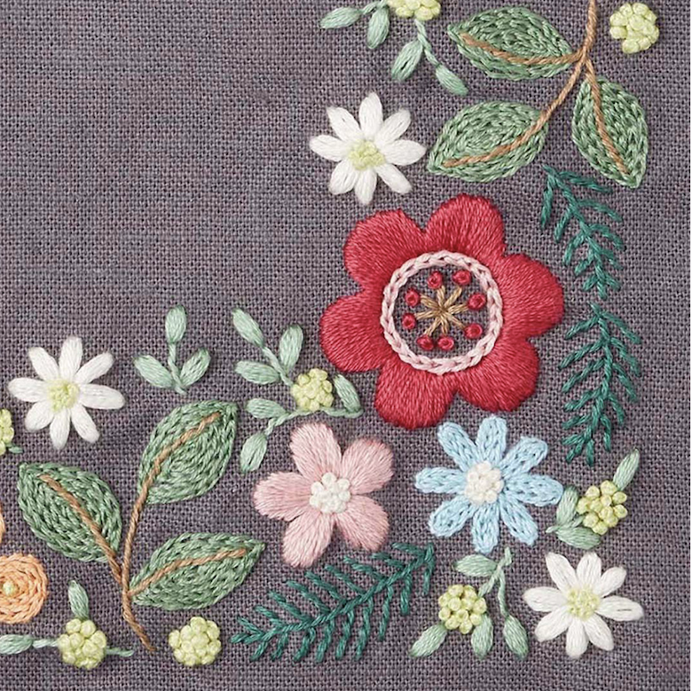COSMO "Midnight Forest Party" mini tote embroidery kit