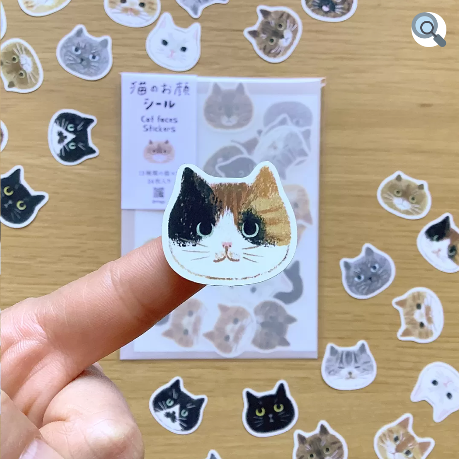 猫のお顔シール