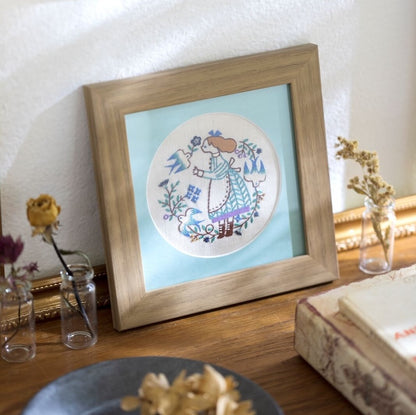 COSMO "The Story of Flowers and Me" framed embroidery kit