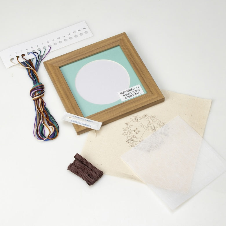 COSMO "The Story of Flowers and Me" framed embroidery kit