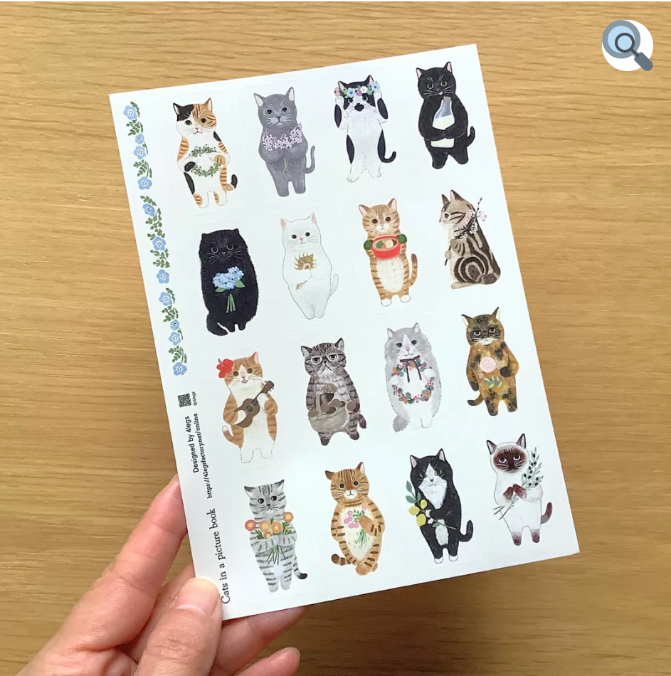 絵本の中のネコ シール